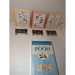 Vintage 1997 The Classic Pooh Treasury Vol 1  Hardcover Books 3 Cassettes